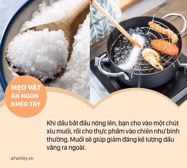 6 mẹo vặt để khi chiên rán thực phẩm không bị bắn dầu ra ngoài của các đầu bếp mà ít ai biết - Ảnh 3.