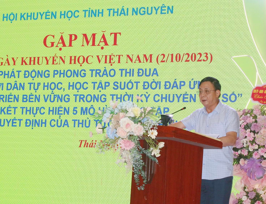 Ông Đặng Xuân Trường, Phó Chủ tịch Thường trực UBND tỉnh Thái Nguyên phát biểu tại chương trình.