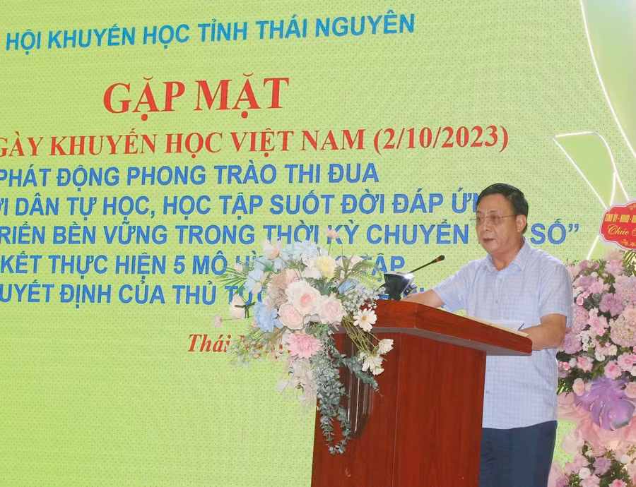 Ông Đặng Xuân Trường, Phó Chủ tịch Thường trực UBND tỉnh Thái Nguyên phát biểu tại chương trình.