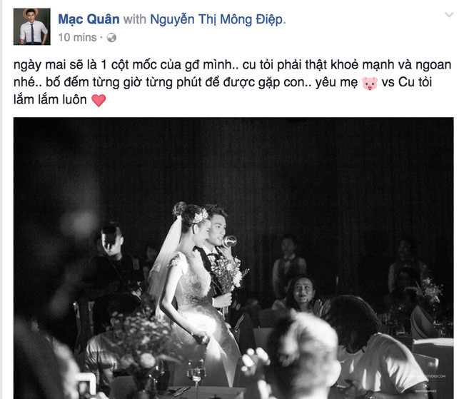Mạc Hồng Quân xúc động đếm ngược từng giờ gặp con trai sắp chào đời - Ảnh 1. Mạc Hồng Quân xúc động đếm ngược từng giờ gặp con trai sắp chào đời - Ảnh 1.