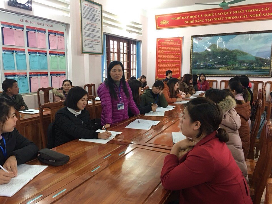 BGH trường THPT số 1 huyện Bắc Hà họp phân công nhiệm vụ phục vụ kì thi THPT quốc gia 2019