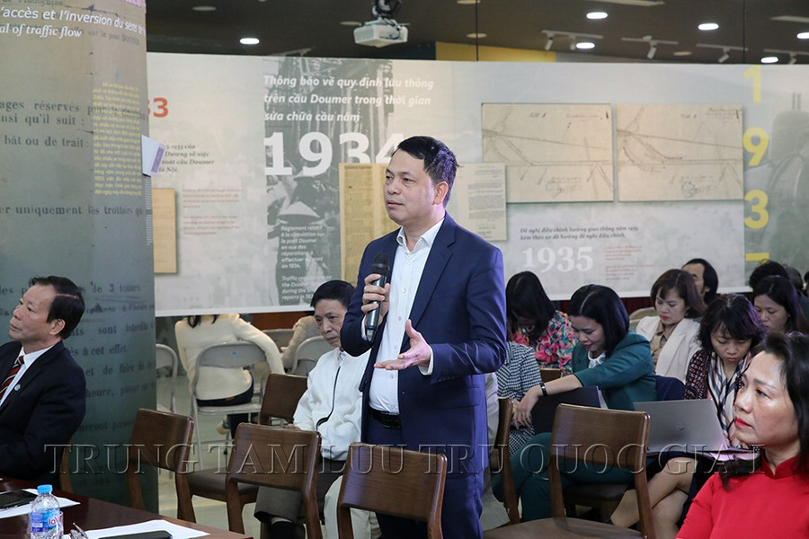 Ông Lê Xuân Kiêu – Giám đốc Trung tâm Hoạt động Văn hóa Khoa học Văn Miếu - Quốc Tử Giám chia sẻ tại buổi tọa đàm. Ông Lê Xuân Kiêu – Giám đốc Trung tâm Hoạt động Văn hóa Khoa học Văn Miếu - Quốc Tử Giám chia sẻ tại buổi tọa đàm.