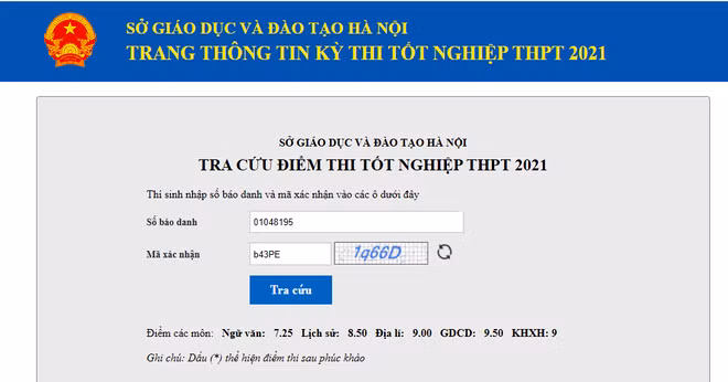 Kết quả thi của chị Thủy là bất ngờ lớn với cả chị cũng như người thân, gia đình. Ảnh chụp lại màn hình.