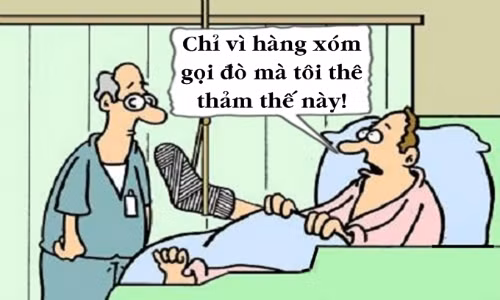 Bị thương vì hàng xóm gọi đò 