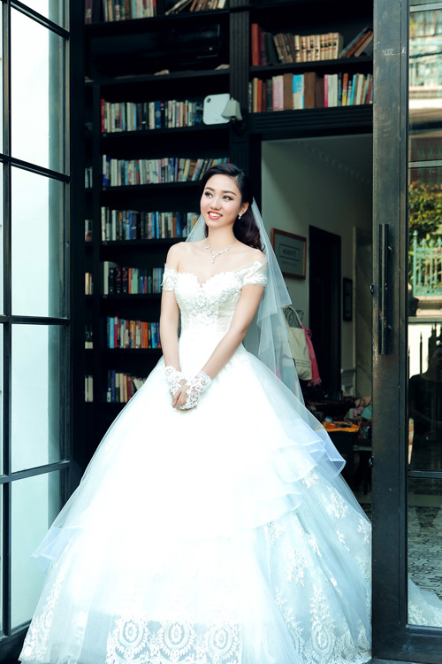Á hậu Ngô Trà My đẹp rạng ngời trong ảnh cưới ảnh 1