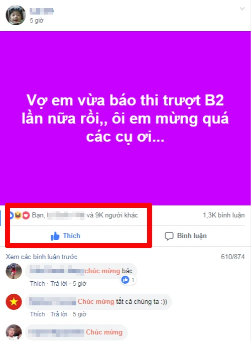 Ông chồng "vui như Tết" khi vợ báo thi trượt bằng lái ôtô