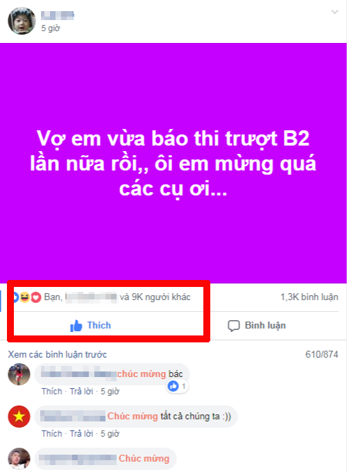 Ông chồng "vui như Tết" khi vợ báo thi trượt bằng lái ôtô