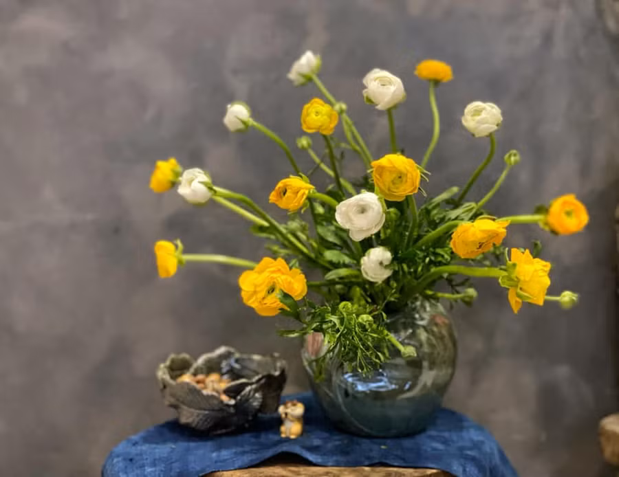 Bình hoa nên chọn nhạt.