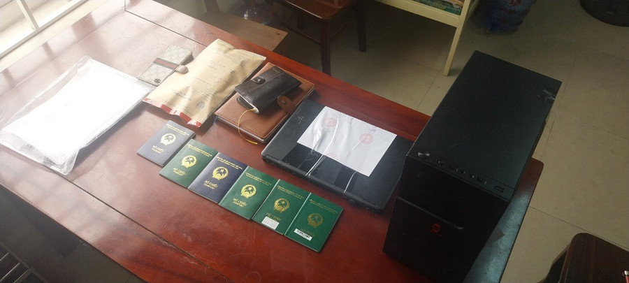 Tang vật vụ án công an thu giữ. Ảnh: CANA