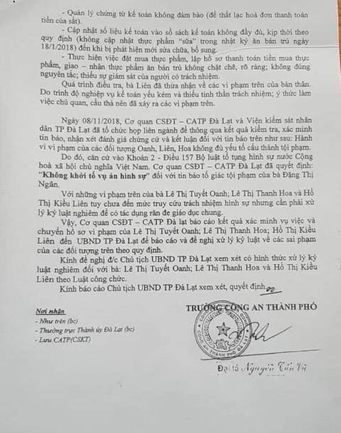 Cơ quan CSĐT-CATP Đà Lạt đề nghị xử lý nghiêm các cá nhân để làm gương Cơ quan CSĐT-CATP Đà Lạt đề nghị xử lý nghiêm các cá nhân để làm gương