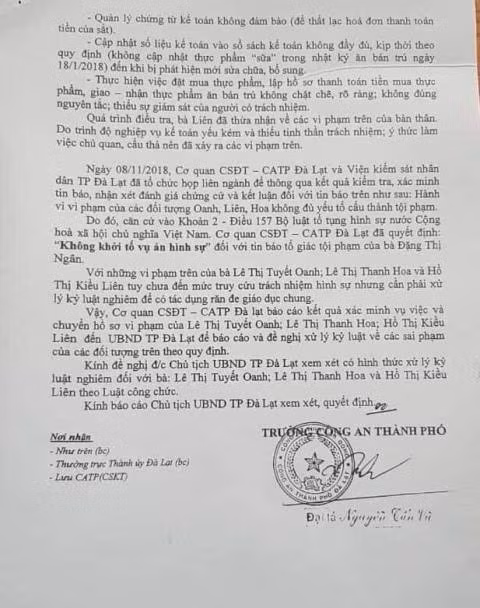 Cơ quan CSĐT-CATP Đà Lạt đề nghị xử lý nghiêm các cá nhân để làm gương Cơ quan CSĐT-CATP Đà Lạt đề nghị xử lý nghiêm các cá nhân để làm gương