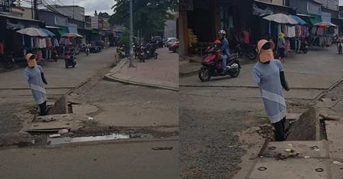 Tuyệt chiêu giúp xe tránh xa nắp cống. Tuyệt chiêu giúp xe tránh xa nắp cống.