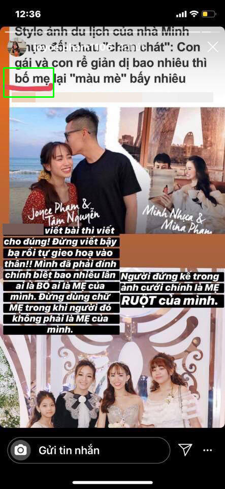 Xôn xao mối quan hệ "mẹ ghẻ - con chồng" không tốt đẹp của Joyce Phạm, con gái đại gia Minh Nhựa ảnh 1 Joyce Phạm bày tỏ bức xúc về mối quan hệ với Mina Phạm trên story cá nhân