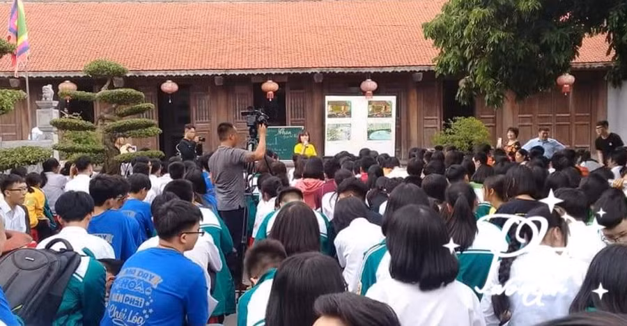 Không gian học tập mở tại sân Đền tạo hứng thú học tập