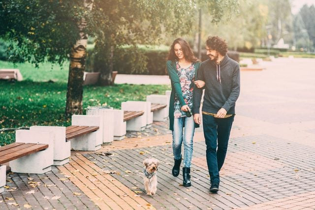 Dắt chó đi dạo và tận dụng thời gian đó để thư giãn cũng như kết nối lại với nhau. (Ảnh: ITN).