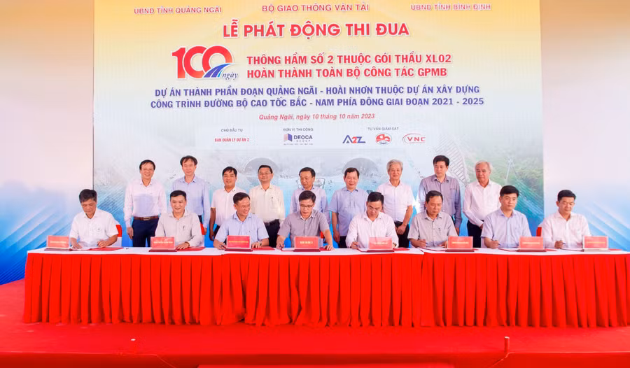 Tỉnh Quảng Ngãi và tỉnh Bình Định cam kết bàn giao mặt bằng sạch 100% cho chủ đầu tư và nhà thầu thi công trước 31/12/2023.