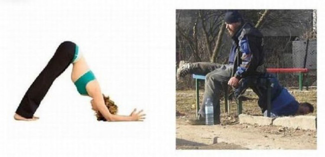 Ngã ngửa với "nguồn gốc" của các tư thế tập yoga ảnh 9 Ngồi chờ tí tôi tập