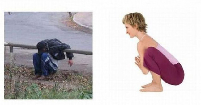 Cứ nhìn anh mà tập luyện thôi nhé.