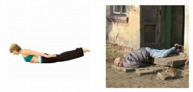 Ngã ngửa với "nguồn gốc" của các tư thế tập yoga ảnh 10 Kiểu này thì gần giống rồi nè.