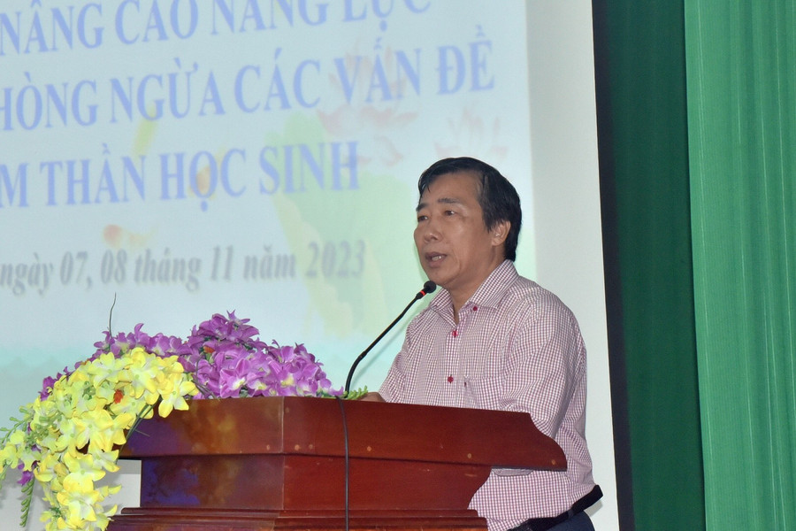 Ông Nguyễn Minh Tâm – Phó Giám đốc Sở GD&amp;ĐT Đồng Tháp phát biểu tại Hội nghị.