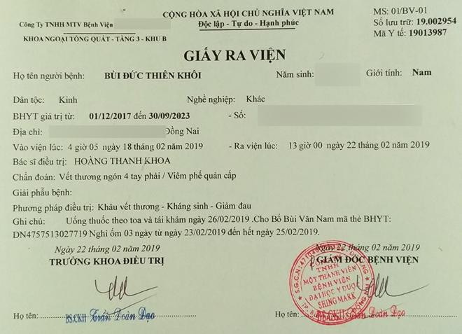 1 phút không để ý, mẹ Đồng Nai hoảng hồn thấy tay con sắp đứt lìa ảnh 5 1 phut khong de y, me dong nai hoang hon khi thay tay con sap dut lia - 5