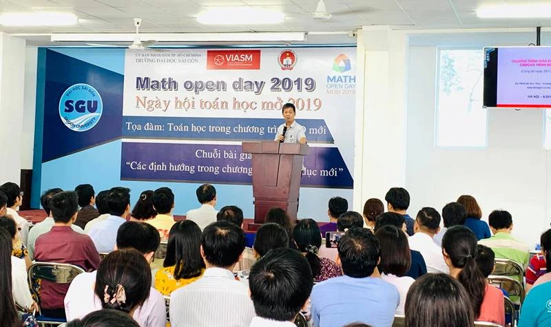 PGS.TS Phạm Hoàng Quân,Hiệu trưởng Trường ĐH Sài Gòn phát biểu tại ngày hội MOD 2019