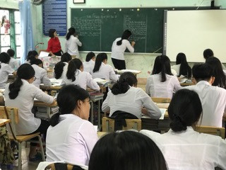 Ôn thi tại lớp. Ảnh: Đỗ Thanh Tùng