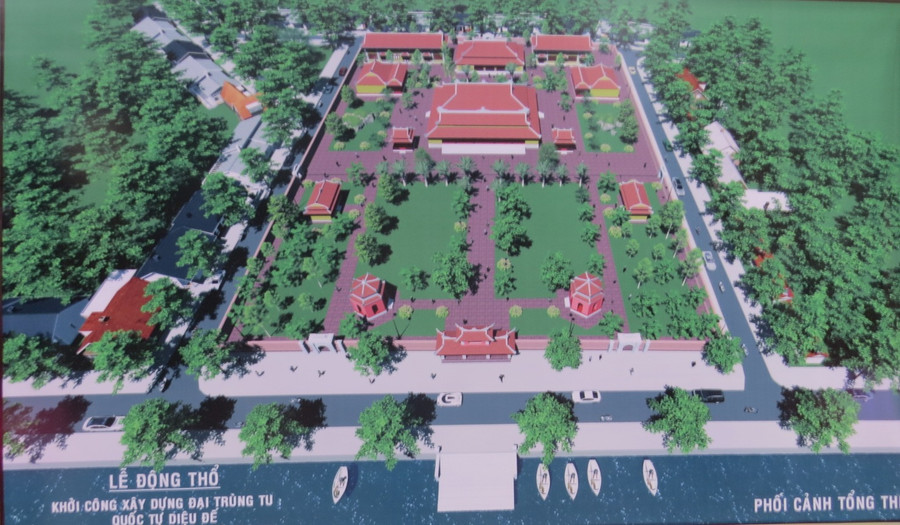 Phối cảnh tổng thể trùng tu chùa Diệu Đế