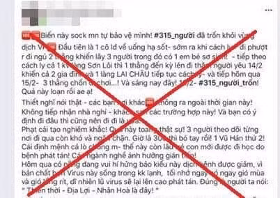 Sự thật thông tin 315 người đã trốn khỏi vùng dịch tỉnh Vĩnh Phúc