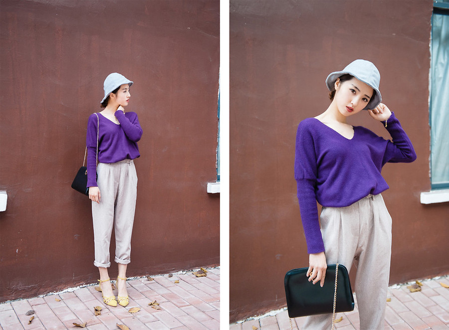 Gợi ý mặc đẹp cho cô nàng yêu màu “tím thủy chung“ ảnh 3 Gợi ý mặc đẹp cho cô nàng yêu màu