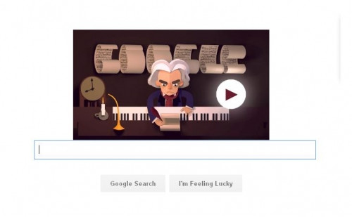 Google kỷ niệm sinh nhật lần thứ 245 của Beethoven.