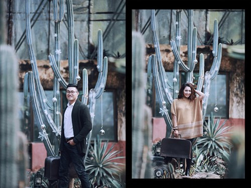 Bộ ảnh cưới độc - lạ bên cây Noel "bản xương rồng" cặp đôi Hà Thành ảnh 11