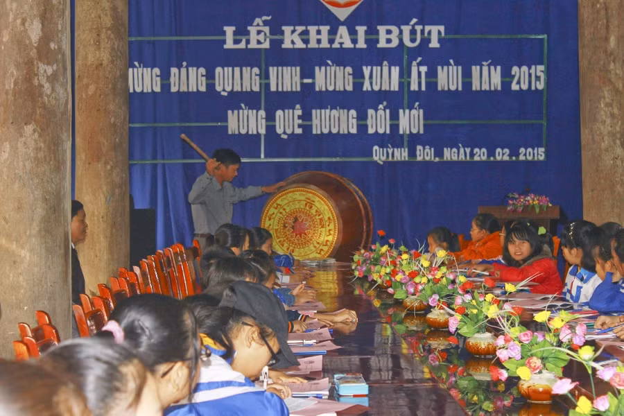 “Khai bút đầu xuân” ở làng Quỳnh