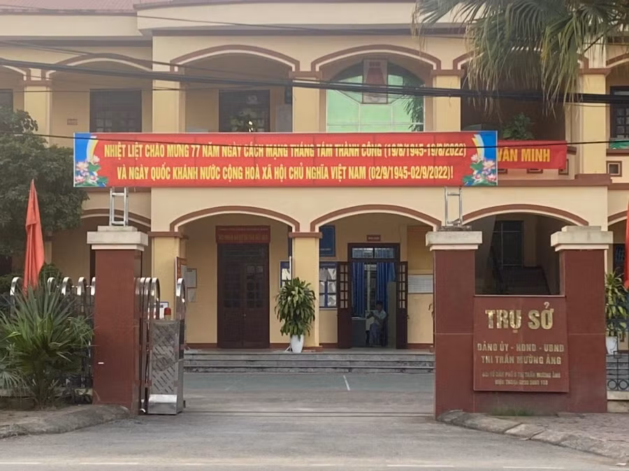 UBND thị trấn Mường Ảng - nơi được phản ánh có dấu hiệu làm giả chữ ký của Chủ tịch