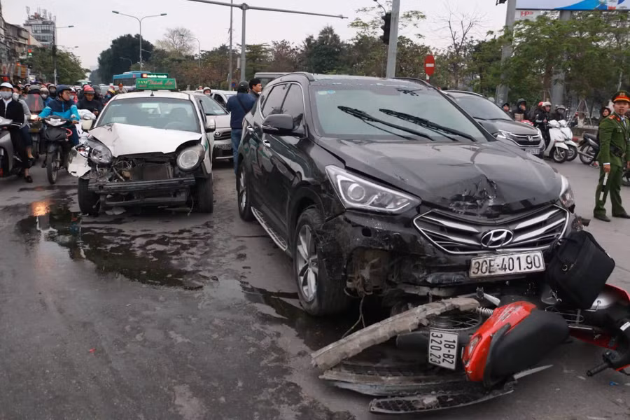 Hiện trường vụ tai nạn.