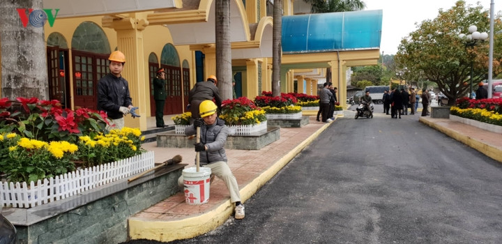 Công việc tu sửa nhà ga Đồng Đăng đã hoàn thành. Ảnh: VOV Công việc tu sửa nhà ga Đồng Đăng đã hoàn thành. Ảnh: VOV