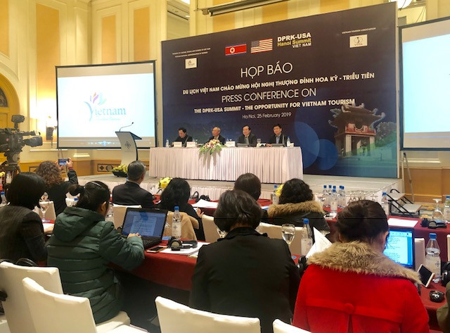 Họp báo Du lịch Việt Nam chào mừng Hội nghị thượng đỉnh Mỹ-Triều. Ảnh: VGP/Nhật Nam