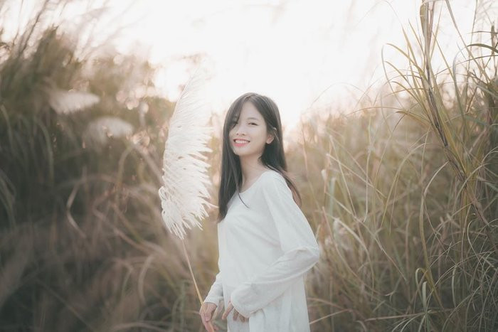 Vẻ đẹp "mong manh như sương sớm" của nữ sinh trường Đại học Y Hà Nội ảnh 3 Bộ ảnh chụp giữa rừng cỏ lau mà Trần Thị Hoài Linh mới đăng tải trên trang cá nhân nhanh chóng thu hút sự chú ý của cộng đồng mạng.