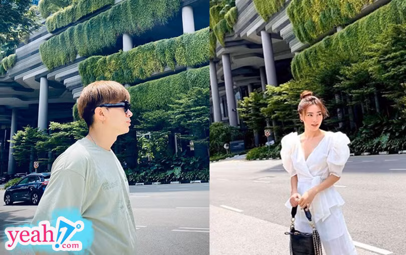 Chi Dân và Ninh Dương Lan Ngọc cùng checkin tại một điểm.