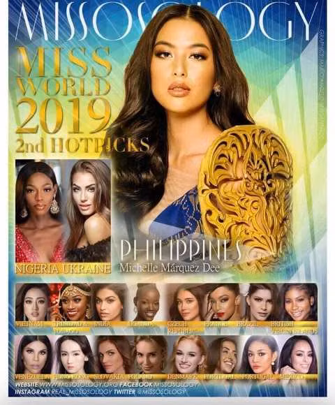 Missosology đã đưa ra bảng dự đoán thứ hạng tại Miss World mới nhất