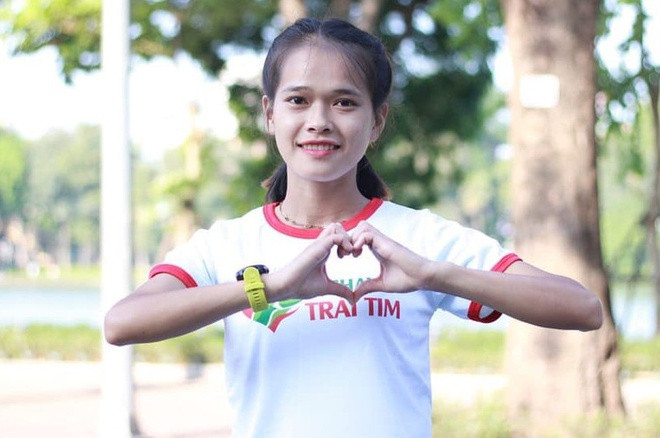 Hình ảnh Hồng Lệ ngoài đời thường. Ảnh:FBNV. Cam phuc nu sinh DH Quy Nhon thi dau het minh tai SEA Games hinh anh 3
