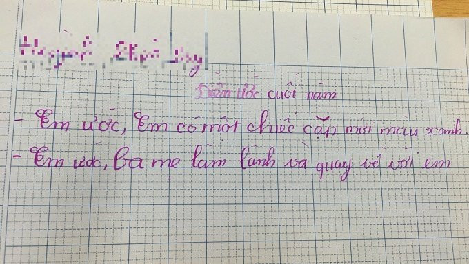 Điều ước cuối năm của học trò nhỏ khiến cô giáo lặng người