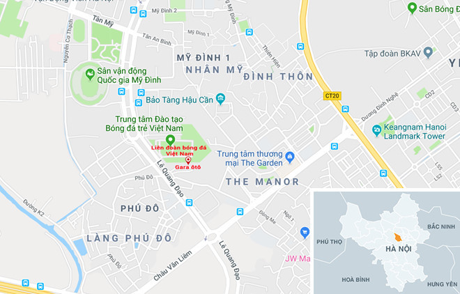Nơi xảy ra hỏa hoạn gần sân vận động Mỹ Đình. Ảnh:Google Maps. Nhieu xe hop bi thieu rui trong vu chay gara gan san My Dinh hinh anh 12