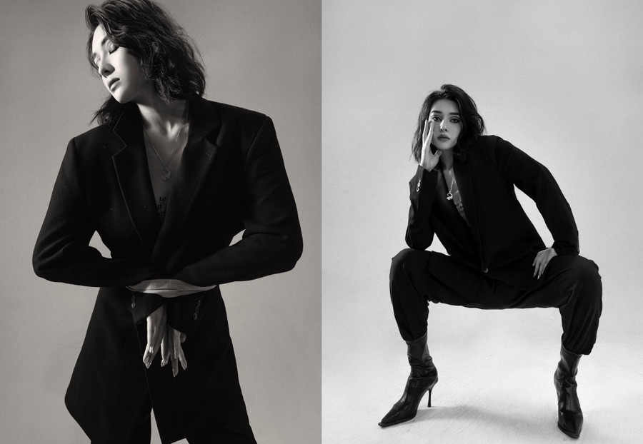 Thỉnh thoảng, người đẹp xuất hiện với phong cách menswear trong những bộ suit nam tính.