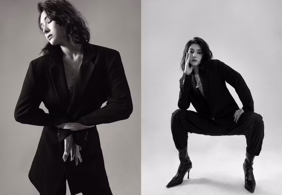 Thỉnh thoảng, người đẹp xuất hiện với phong cách menswear trong những bộ suit nam tính.