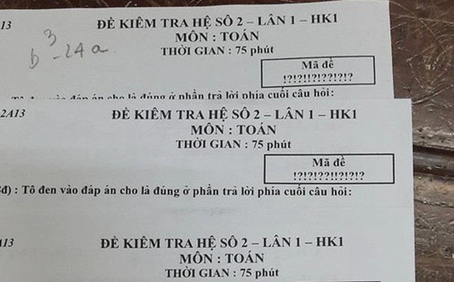 Mã đề toàn hỏi chấm với chấm than.