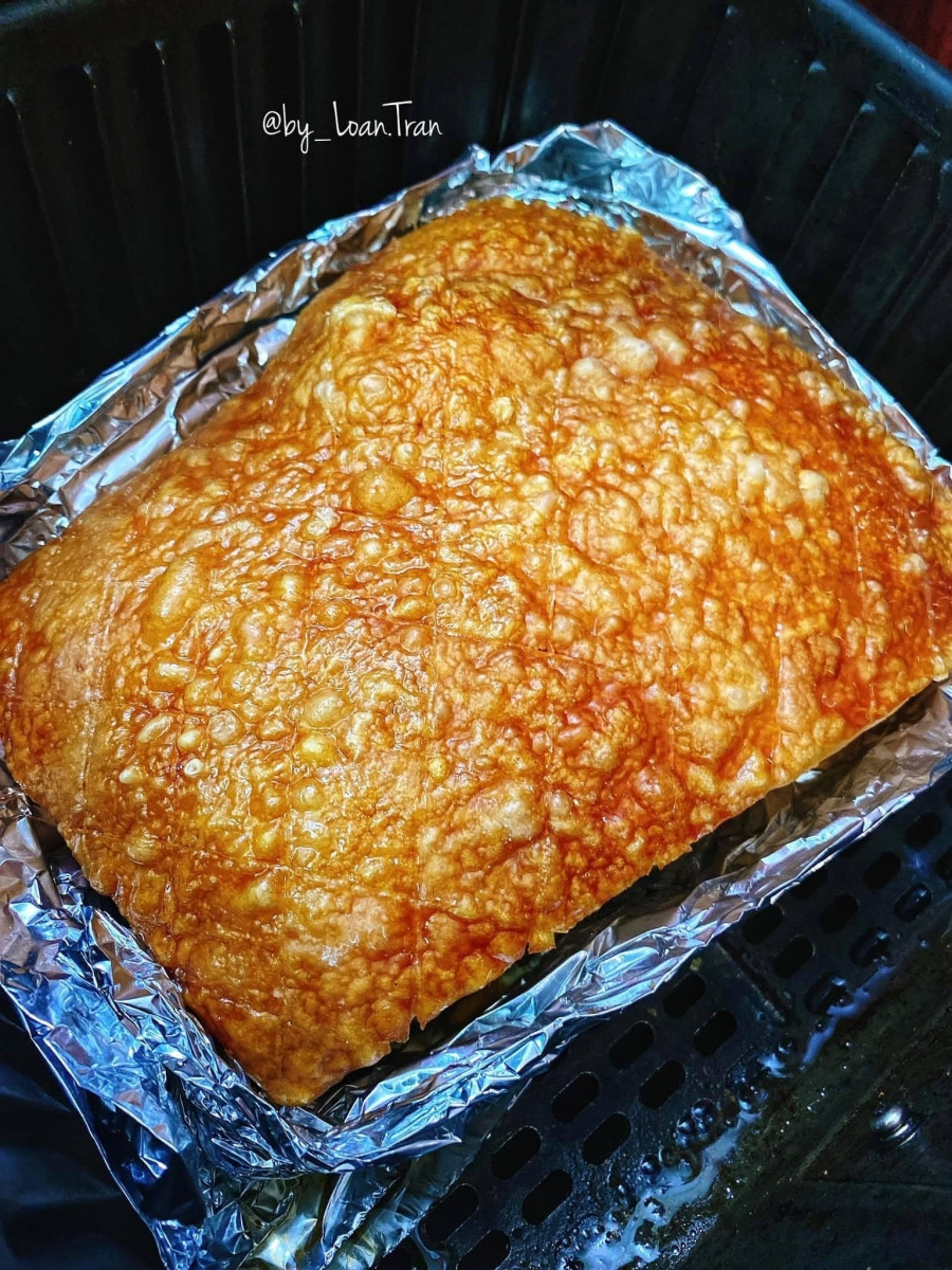 Và đây là thành phẩm, bì nổ như mặt bánh đa.