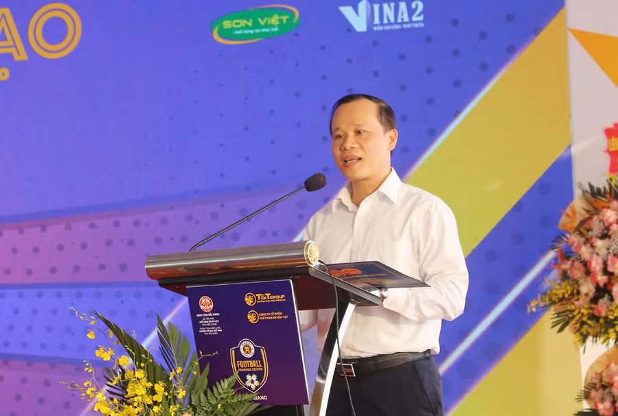 Ông Mai Sơn - Phó Chủ tịch thường trực UBND tỉnh Bắc Giang - tin tưởng Trung tâm đào tạo bóng đá trẻ Bắc Giang sẽ là mô hình kiểu mẫu trong đào tạo bóng đá trẻ tại Việt Nam.