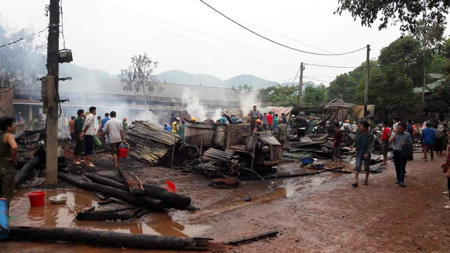 Hiện tại chưa có thống kê về con số thiệt hại (Ảnh: VOV)