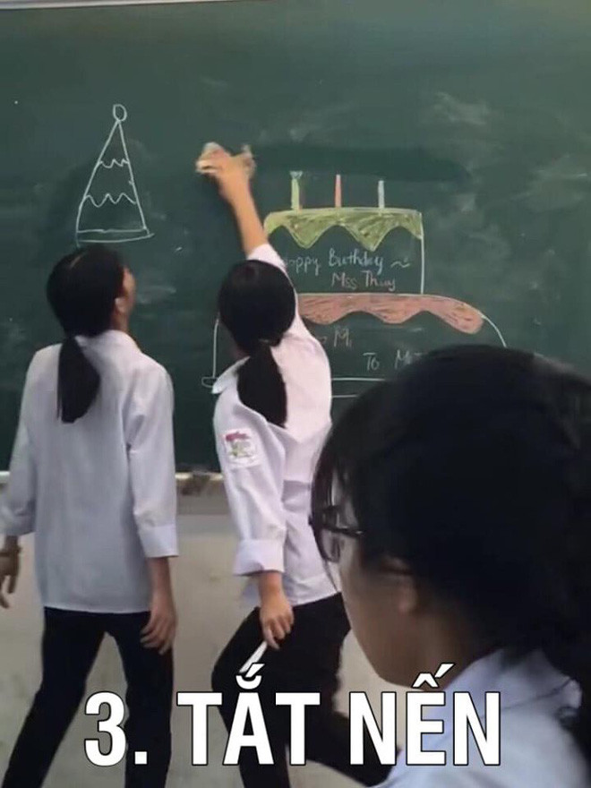 Bật cười trước "tiệc" sinh nhật trong điều kiện kinh tế eo hẹp của học sinh ảnh 4 Bật cười trước "tiệc" sinh nhật trong điều kiện kinh tế eo hẹp của học sinh ảnh 4